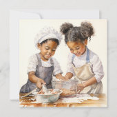 Chaos in de keuken: Moederdag Feestdagenkaart (Voorkant)