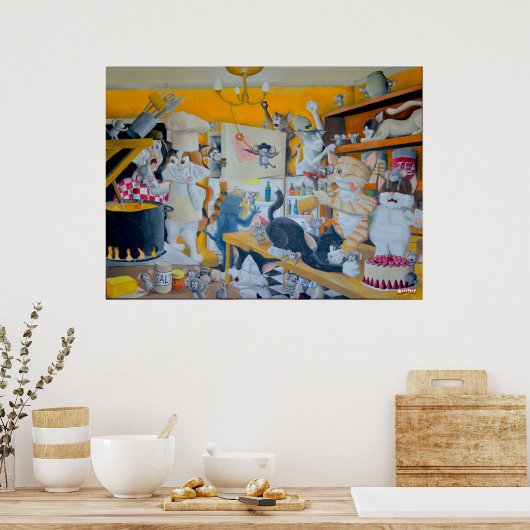 Chaos in de keuken - Poster (Keuken)