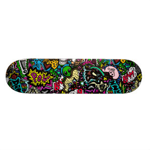 Chaos in de kleurenkaart skateboard