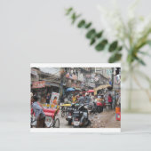 Chaos in Delhi Briefkaart (Staand voorkant)