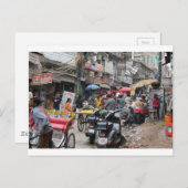 Chaos in Delhi Briefkaart (Voorkant / Achterkant)
