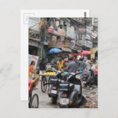 Chaos in Delhi Briefkaart (Voorkant / Achterkant)