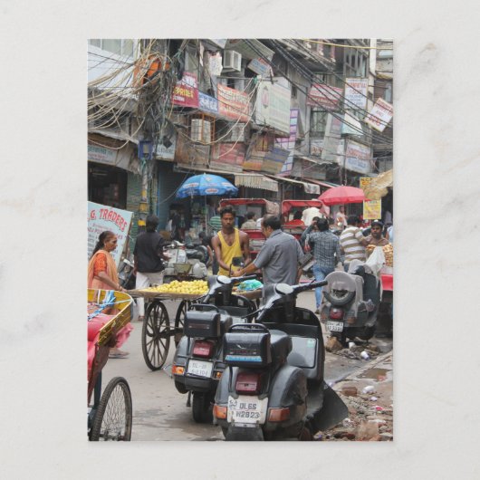 Chaos in Delhi Briefkaart (Voorkant)