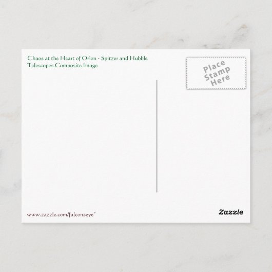 Chaos in het hart van Orion Briefkaart (Achterkant)