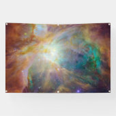 Chaos in het hart van Orion: Spitzer Hubble-compos Spandoek (Horizontaal)
