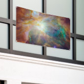 Chaos in het hart van Orion: Spitzer Hubble-compos Spandoek (Buitenkant Gebouw)
