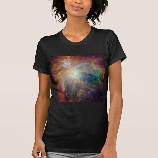 Chaos in het hart van Orion: Spitzer Hubble-compos T-shirt (Voorkant)