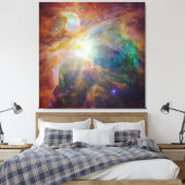Chaos in het hart van Orion Spitzer Hubble-composi Canvas Afdruk (Insitu (Slaapkamer))