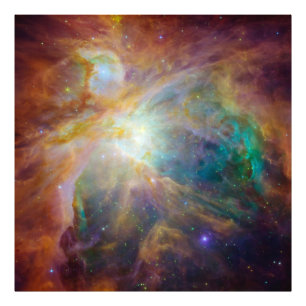 Chaos in het hart van Orion Spitzer Hubble-composi Foto Afdruk
