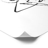 Chaos in inkt – expressieve lijnabstractie poster (Hoek)