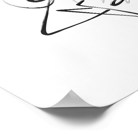 Chaos in inkt – expressieve lijnabstractie poster (Hoek)