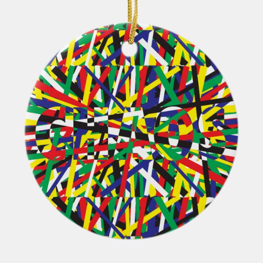 Chaos, in Primaries Keramisch Ornament (Voorkant)