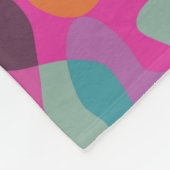 Chaos in retrokleuren fleece deken (Hoek)