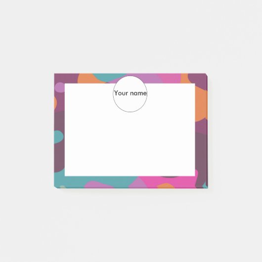 Chaos in retrokleuren post-it® notes (Voorkant)