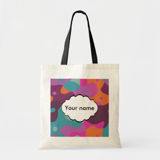 Chaos in retrokleuren tote bag (Voorkant)