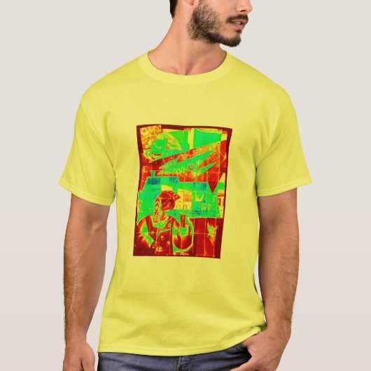 Chaos in rood en groen! t-shirt (Voorkant)