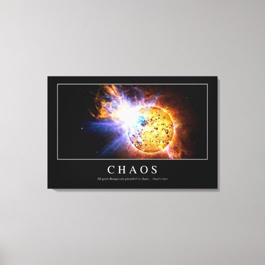Chaos: Inspirerend prijsopgave Canvas Afdruk (Voorkant)