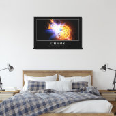 Chaos: Inspirerend prijsopgave Canvas Afdruk (Insitu (Slaapkamer))