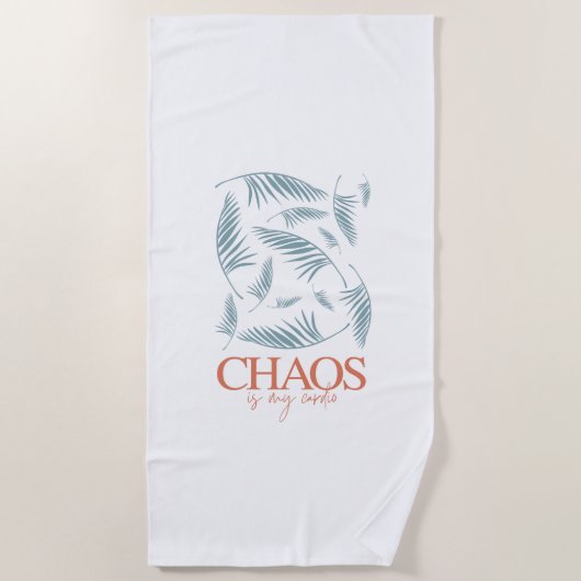 Chaos Is Mijn Cardio Strandlaken (Voorkant)