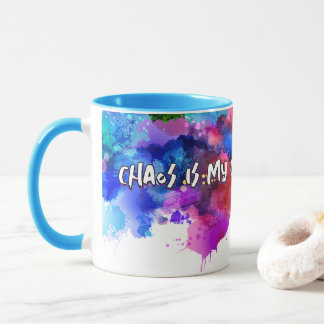 Chaos is mijn comfortzone – Abstract Art T-shirt Mok