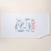 Chaos Is My Cardio Strandlaken (Voorkant)