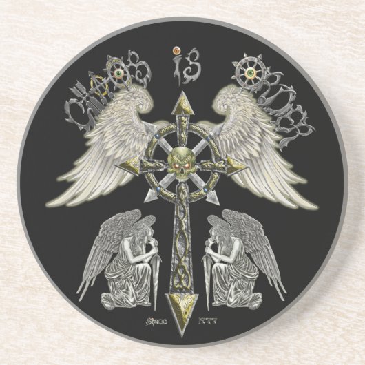 Chaos is orde zandsteen onderzetter (Voorkant)