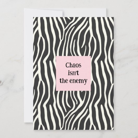 Chaos isn't the enemy kaart (Voorkant)