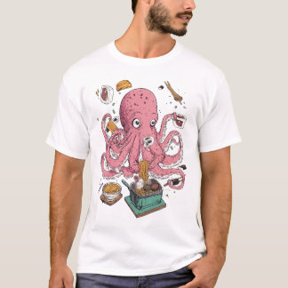 Chaos keuken ramp chef Funny Octopus Sushi T-shirt