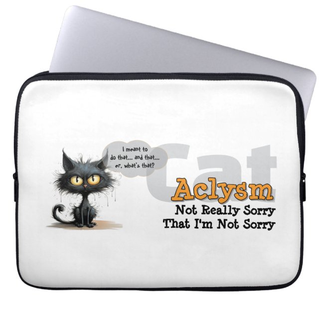 Chaos Kitty Laptop Sleeve: Not Sorry Sleeve (Voorkant)
