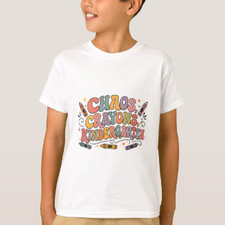 Chaos Kleurpotloden Kleuterschool T-shirt