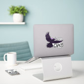 Chaos Kraai Sticker (Laptop op bureau)