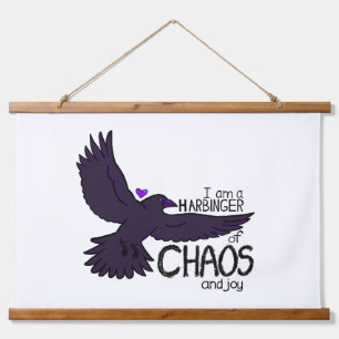 Chaos Kraai Tapijt Hangend Wandkleed
