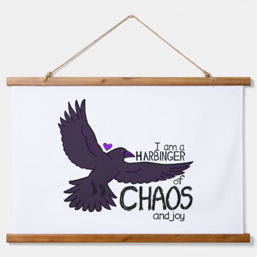 Chaos Kraai Tapijt Hangend Wandkleed (Voorkant)