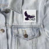 Chaos Kraai Vierkante Button 5,1 Cm (In situ)