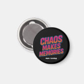 Chaos Maakt Herinneringen Retro Synthwave Design G Magneet (Voorkant / Achterkant)