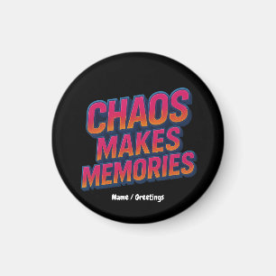Chaos Maakt Herinneringen Retro Synthwave Design G Magneet
