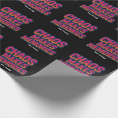 Chaos maakt herinneringen retro synthwave ontwerp cadeaupapier (Hoek)