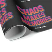 Chaos maakt herinneringen retro synthwave ontwerp cadeaupapier (Rol Hoek)