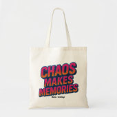 Chaos maakt herinneringen retro synthwave ontwerp tote bag (Voorkant)