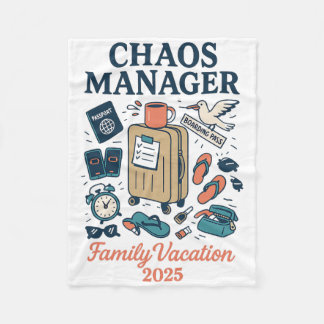 Chaos Manager Shirt – Matching Family Vacation 202 Fleece Deken