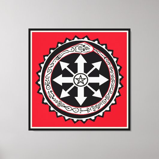 Chaos met Ouroburos Snake Canvas Afdruk (Voorkant)