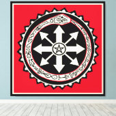 Chaos met Ouroburos Snake Canvas Afdruk (Insitu (Houten vloer))