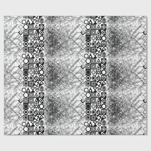 Chaos naar Orde Abstract Geometrisch  Cadeaupapier (Vlak)