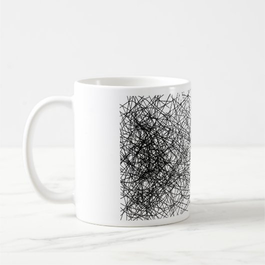 Chaos naar Orde Abstract Geometrisch Koffiemok (Links)
