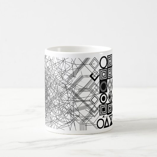 Chaos naar Orde Abstract Geometrisch  Koffiemok