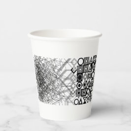 Chaos naar Orde Abstract Geometrisch Papieren Bekers