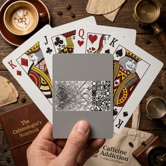 Chaos naar Orde Abstract Geometrisch Pokerkaarten