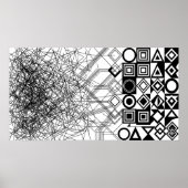 Chaos naar Orde Abstract Geometrisch Poster (Voorkant)
