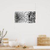 Chaos naar Orde Abstract Geometrisch  Poster (Keuken)