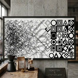 Chaos naar Orde Abstract Geometrisch Poster
